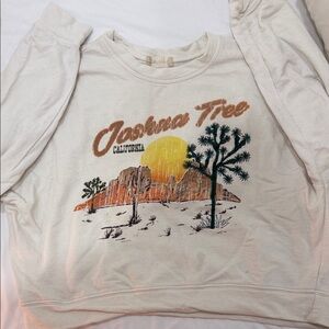 Altar'd State Cream and Orange Graphic Top